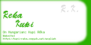 reka kupi business card