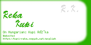 reka kupi business card